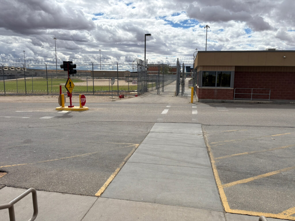 The entrance to South Idaho Correctional Institution.